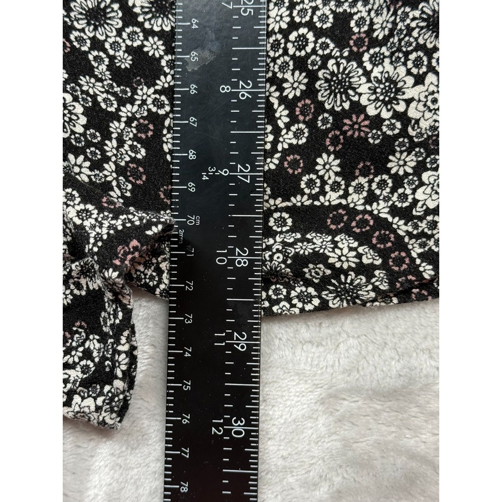 Free People Floral Paisley Romper Black White Size 0 Festival Boho-Chic Coquette - Picture 6 of 8